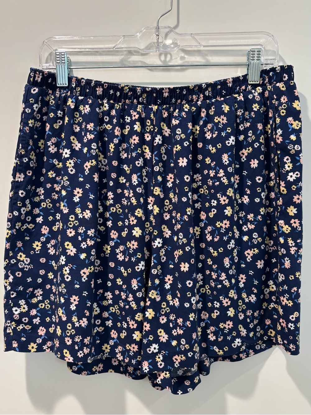 Torrid Navy Floral High-Waist Challis Shorts